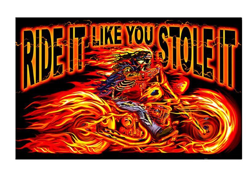 ФЛАГ "STREET RIDER" 3*5 ( ПОЛИЭСТЭР ) HOT LEATHER
