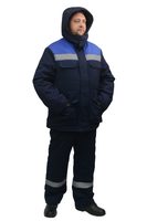 Костюм утепл Буран АНТИСТАТ т.синий с васильковым п/к  ( 48-50\170-176)