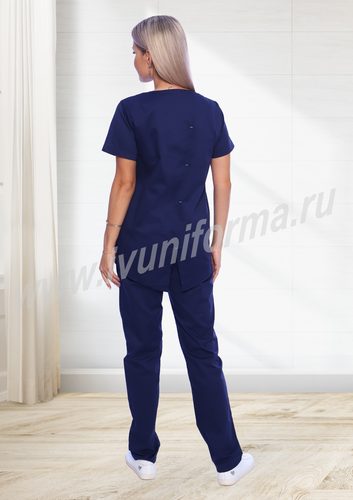 Костюм женский РОКСИ стрейч  (ТЕМНО СИНИЙ 56\)
