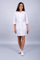 Халат женский Орхидея (ТиСи)  (БЕЛЫЙ 44-46\3-4)